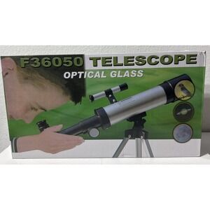 F36050 Optical Glass Telescope 6mm + 20mm Eyepieces Sturdy Tabletop Tripod